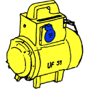 Omformare 220 V in - 115 V ut (miniutförande)